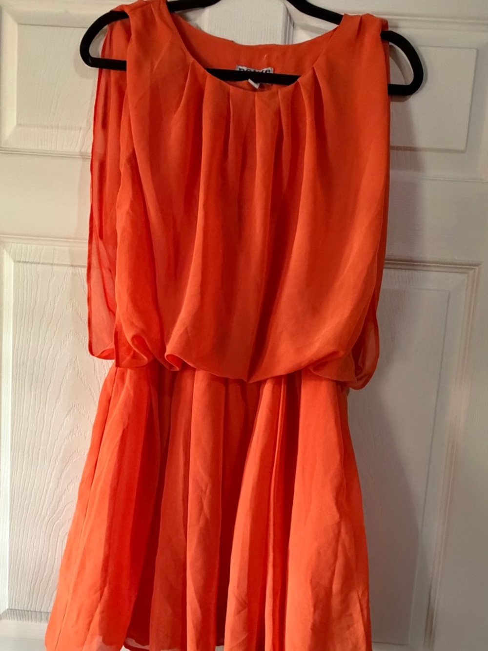 Studio Petite Bright Orange Sleeveless Dress